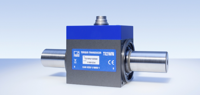 Cost-effective T21WN torque transducer introduced by HBM Cost-effective T21WN torque transducer introduced by HBM