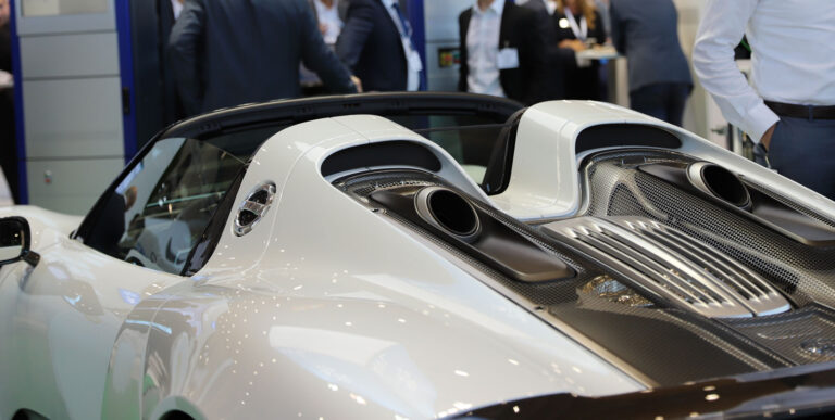 Get your engine testing on track at Automotive Testing Expo 2019 Porsche 918 Exhausts at Testing Expo 2018