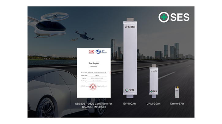SES AI’s lithium-metal cells pass Chinese electric vehicle battery safety tests