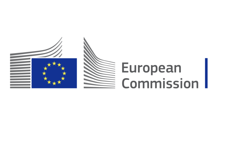 EU invests €852m in six EV battery projects Logo of the European Commission and the EU flag.