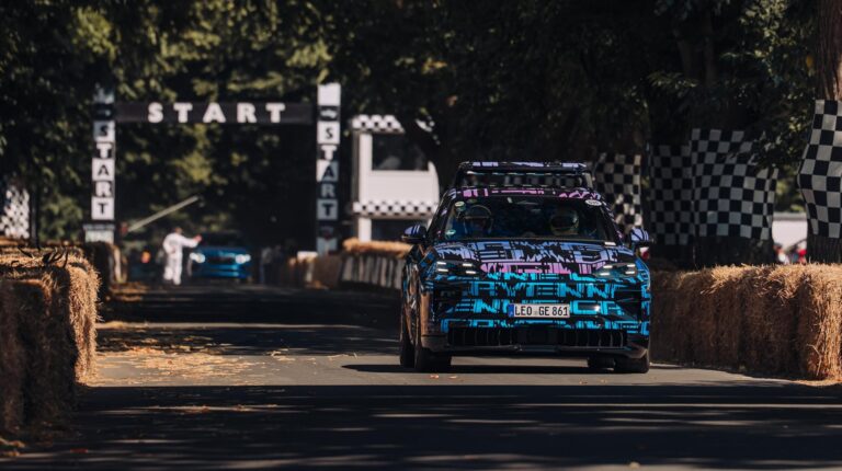 First glimpse of the electric Porsche Cayenne.