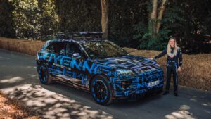 First glimpse of the electric Porsche Cayenne.