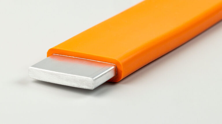 Wacker introduces silicone rubber that increases safety of traction batteries in electric cars Busbar insulated with Elastosil R 531/60 (orange)