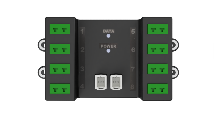 Metis Engineering's eight-channel isolated thermocouple to CAN module, shown in profile