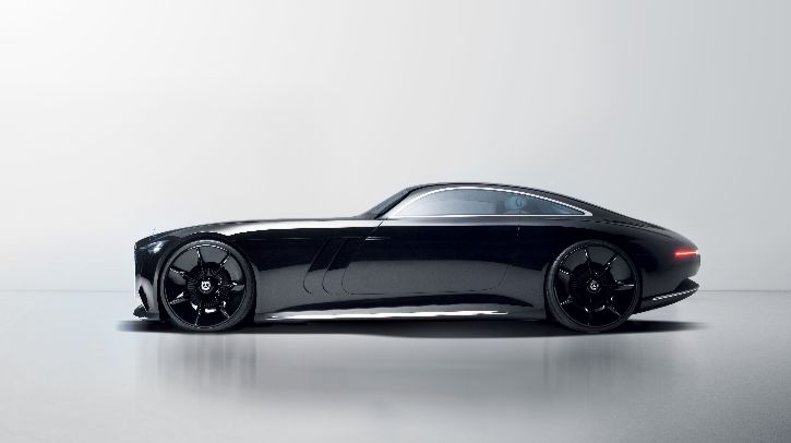 Mercedes-Benz unveils Vision Iconic EV concept with solar paint to extend range Mercedes-Benz Vision Iconic shown in side view against a white background