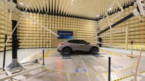 The Electromagnetic Compatibility Laboratory of Volkswagen Group China Technology Company: Testing the reliability of vehicle electronic systems.