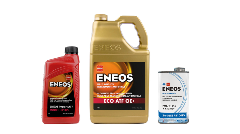 Eneos expands OE-grade fluid line-up for North America Three Eneos products shown in promo shot against a white background