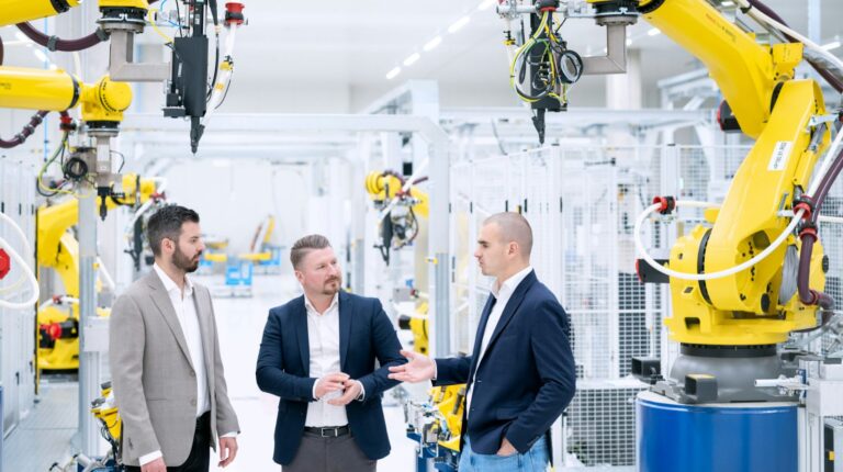 Rimac Technology appoints new leadership team Left to right: Mate Rimac, Nurdin Pitarević and Marko Brkljačić.