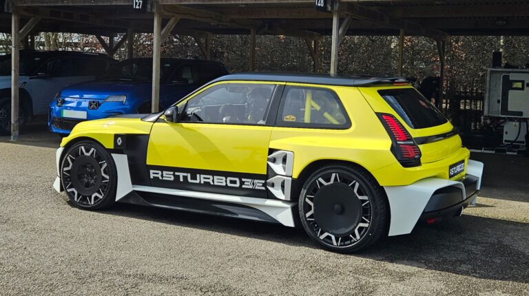First European production car with in-wheel motors: Renault 5 Turbo 3E powered by Protean Electric.