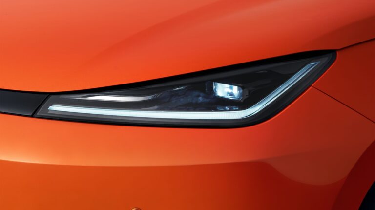 BYD enters Europe’s B-segment with Dolphin G DM-I Close of the hood of an orange BYD Dolphin G DM-I