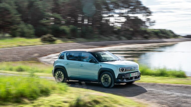 Renault 4 E-Tech Plein Sud EV completes 1,000-mile UK journey A Renault 4 E-Tech Plein Sud EV drives along a rural UK road.