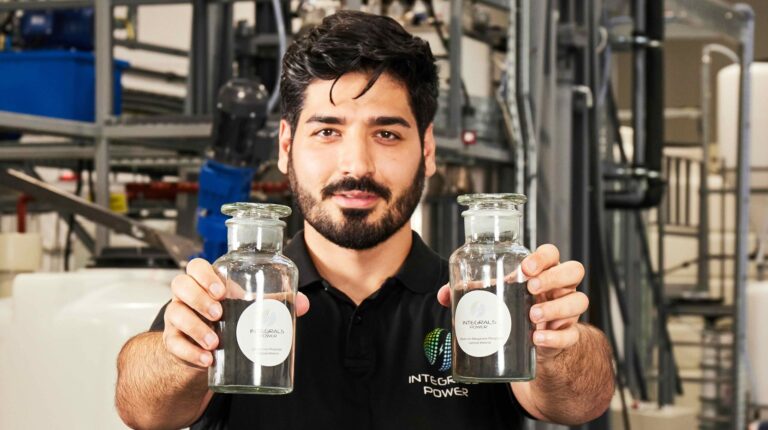Integrals Power joins UK battery project to advance LMFP technology Integrals Power founder and CEO Behnam Hormozi holds up samples of the company's products.